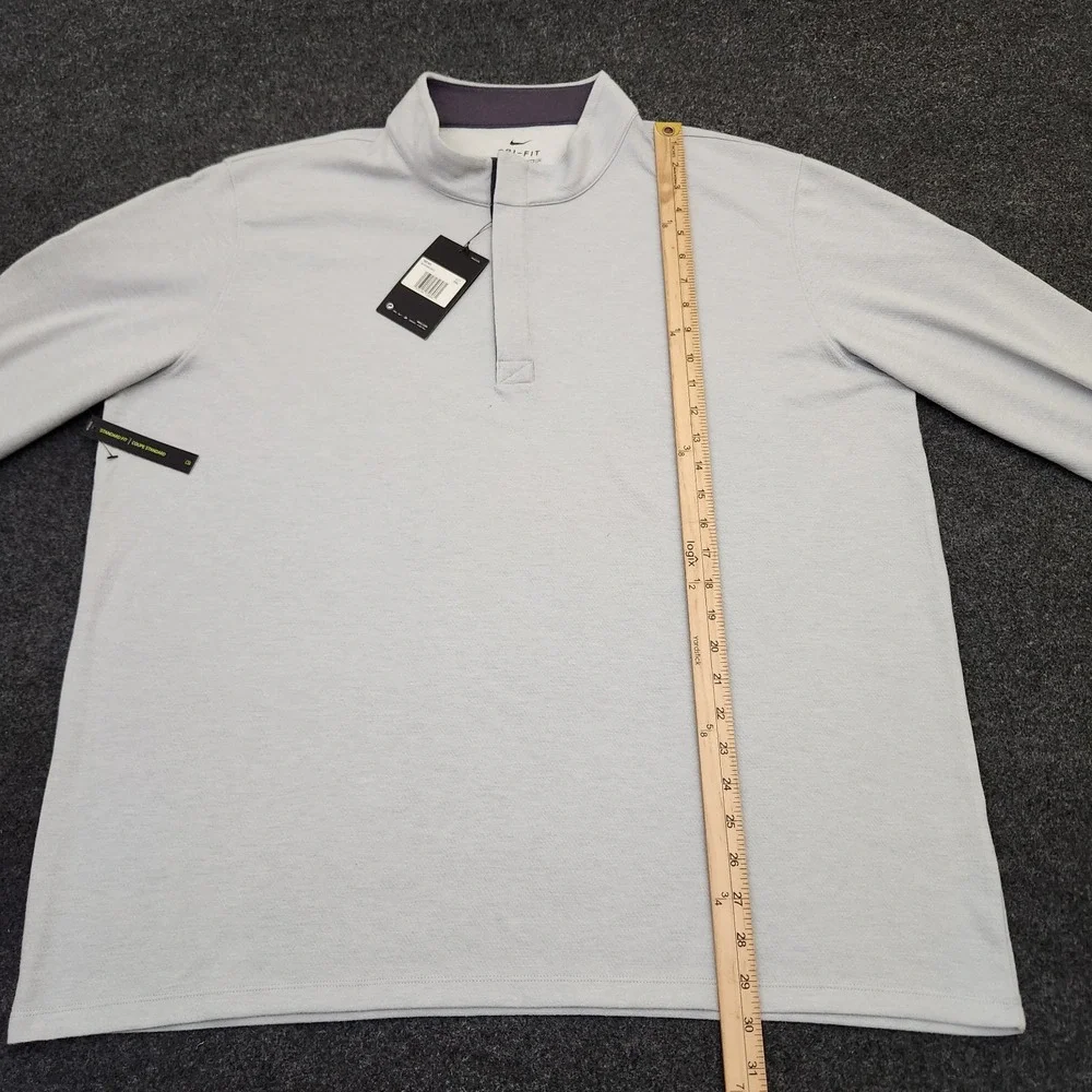 Nike Men's XXL Light Gray Dri-FIT Victory Half-Zip Golf Pullover Snapple Logo
